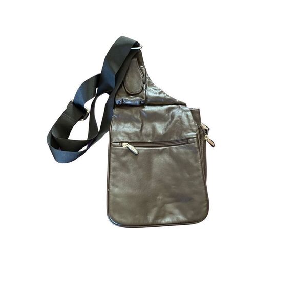 Vintage travelon brown leather, Crossbody travel bag - Picture 1 of 7